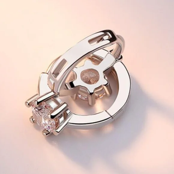 Pretty Small Round Diamond Earrings - Picture 5 of 7